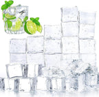 DomeStar 100PCS Clear Fake Ice Cubes, 1"x 1"x 0.8"Acrylic Fake Ice Vase Fillers Centerpiece Photography Accessories Food Props Table Scatter Decoration