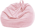 Bean Bag Chair Cover (No Filler) for Kids and Adults,Beanbag Stuffed Animal Storage Without Filling Plush Toys Holder and Organizer Soft Premium Corduroy 200L (Pink)
