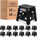 ACKO 10pack Folding Step Stool 13 inch Heavy Duty Plastic Foldable Step Stool for Kids and Adults, Small Collapsible Fold Up Stepping Stool
