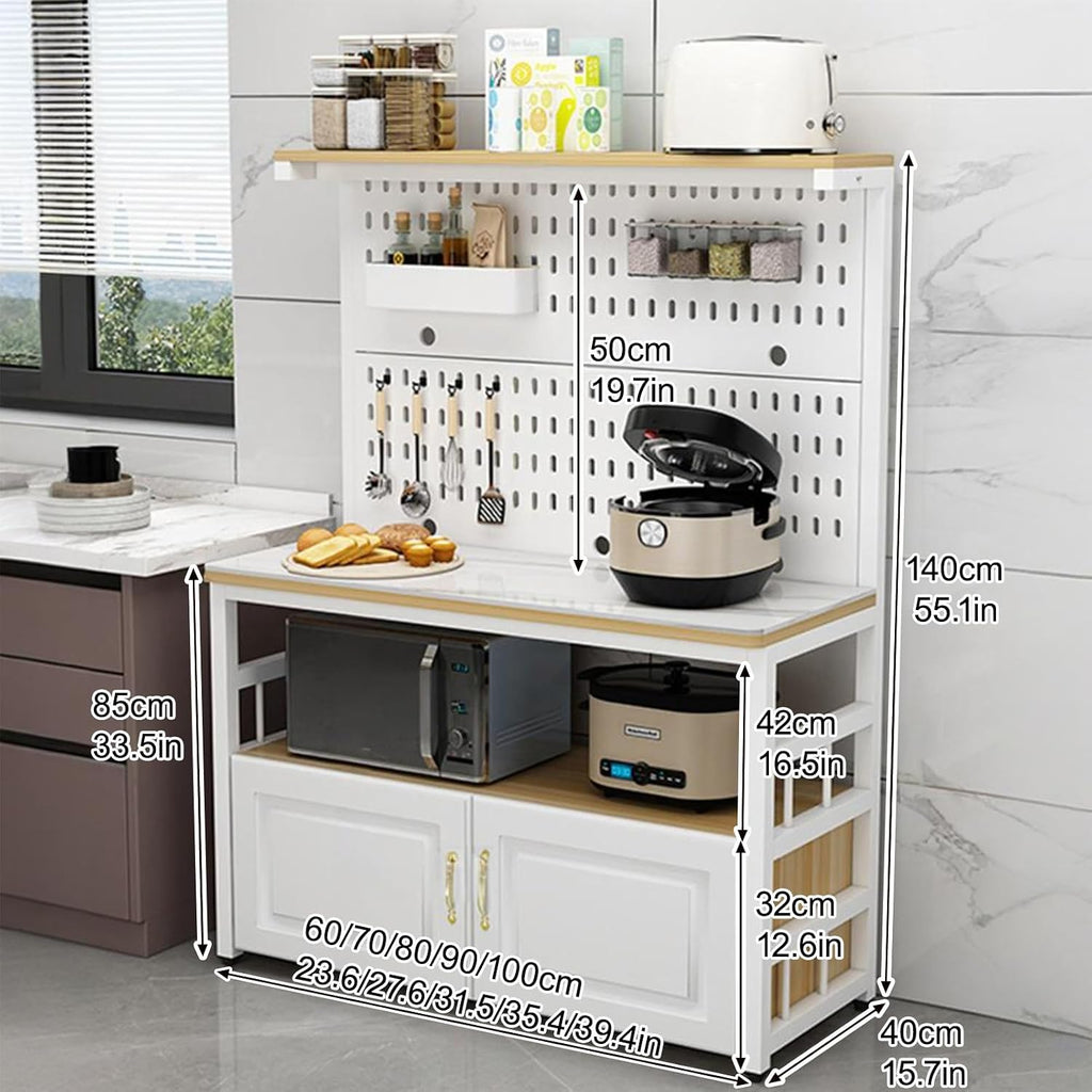 Kitchen Pantry Storage Cabinet with Drawer, Farmhouse Tall Food Large Wood Pantry Storage Furniture, for Kitchen, Bedroom, Dining Room, Office(140x70x40cm/55.1x27.6x15.7in)