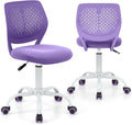 LUARANE Kids Desk Chair, Adjustable Swivel Chair for Children, Armless Mesh Task Study Chair with Lumbar Support, Adjustable Height, Universal Wheels, Rolling Computer Chair for Bedroom, Office