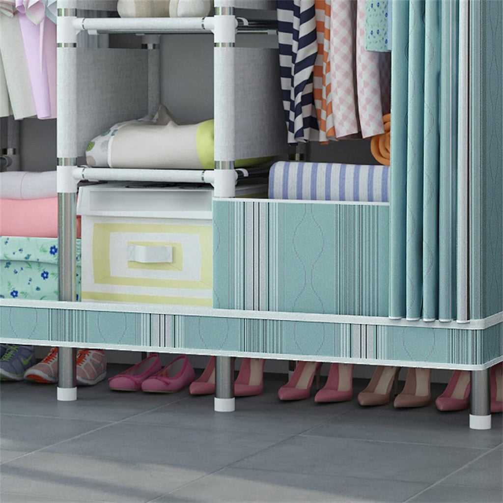 Creativity Assemble Cloth Hangers Stable Open Home Wardrobe Partition Storage Box,Portable Wardrobe(172 * 102 * 45CM)