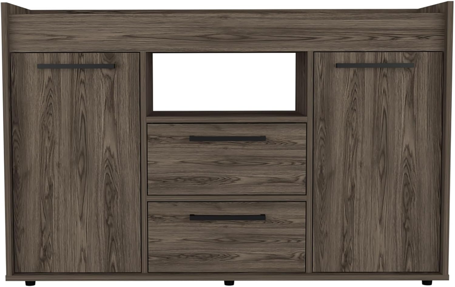 2-Drawer Sideboard Dark Walnut,Large Capacity Dining Cabinet,for Kitchen