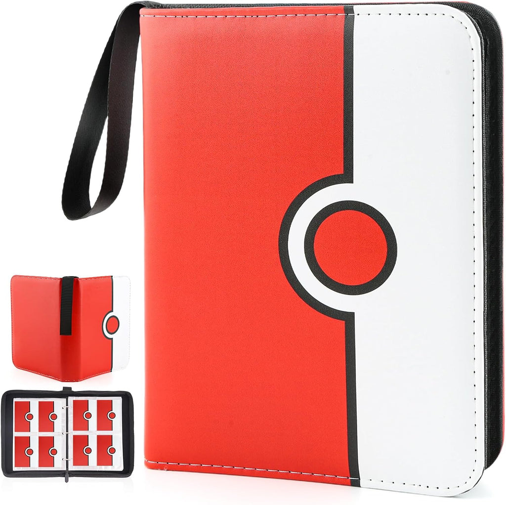 Collectible Trading Card Binder, 400 Pockets Card Holder with 50 Removable Sleeves, Portable Collection Binder Album Book Case Storage, Zipper Card Protective Sleeves for TCG, Sports Card