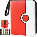 Collectible Trading Card Binder, 400 Pockets Card Holder with 50 Removable Sleeves, Portable Collection Binder Album Book Case Storage, Zipper Card Protective Sleeves for TCG, Sports Card