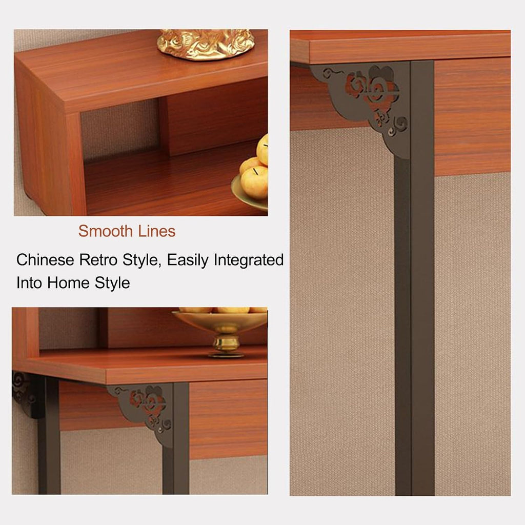 3-Tier Meditation Table, Personal Shrine Altar, Prayer Stand Riser for Home Decor in Living Room, Bedroom, Office, Bathroom