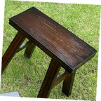 Small Wooden Bench for Boy Girl Versatile Foot Stool for High Beds Bathroom Plant Stand Shoe Changing Rustic Ages Construction