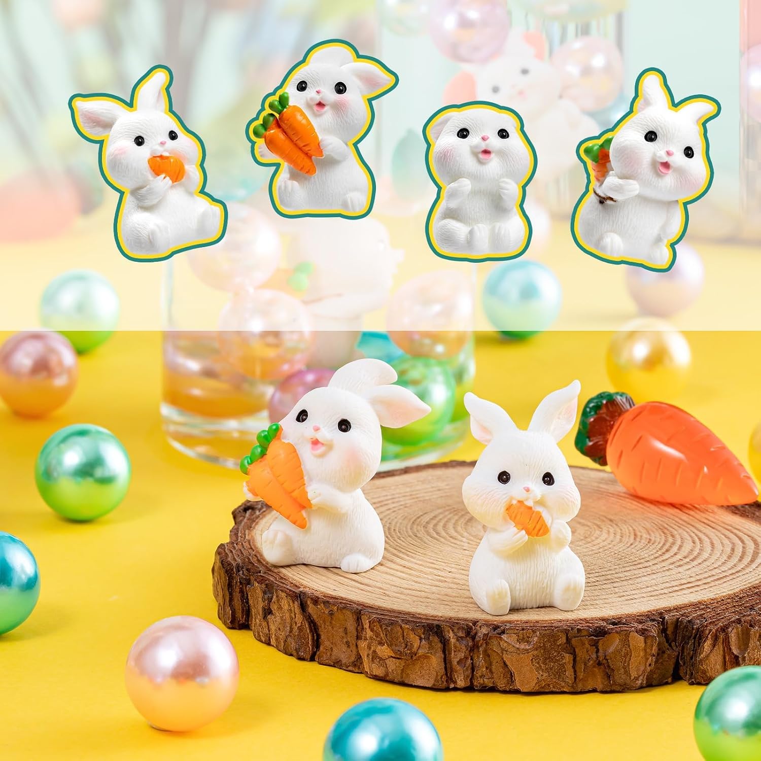 120 Pcs Easter Vase Filler, 5 Colors Easter Beads Pearl for Decor Vases Home Table Centerpiece