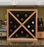 Creekside 12 Bottle Wine Cube, 12" Deep, Redwood