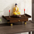 Meditation Altar Table, Personal Meditation Altar Cabinet, Small Puja Table, Tea Japanese, Altar Table with Storage & Drawers Prayer Shrine Desk(66 * 26cm/26 * 10.2in)