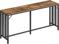 YATINEY 70.9" Bar Table, Long Counter Bar Height Table, Rectangular Bar Pub Table with Metal Frame, for Dining Room, Living Room, Kitchen, Balcony, Rustic Brown and Black BT13BR