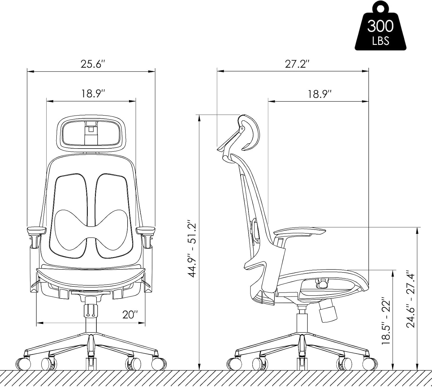 Sunaofe Boss Pro Leather Ergonomic Office Chair with Footrest - Executive Chair, 4D Armrests, Adaptive Lumbar, 125° Recline, 300lb Capacity, 5-Year Warranty White Frame/Brown
