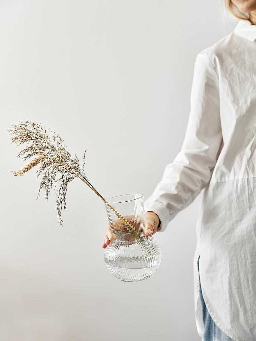 IKEA PÅDRAG vase, 17 cm, clear glass