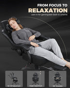 GTPLAYER Gaming Chair, 𝐁𝐢𝐠 𝐚𝐧𝐝 𝐓𝐚𝐥𝐥 Gaming Chair for Adults, 𝐖𝐢𝐝𝐞 𝐒𝐞𝐚𝐭 Computer Game Chairs with 𝐓𝐡𝐢𝐜𝐤 𝐏𝐨𝐜𝐤𝐞𝐭 𝐒𝐩𝐫𝐢𝐧𝐠 𝐂𝐮𝐬𝐡𝐢𝐨𝐧 & Footrest, 𝟑𝟓𝟎 𝐥𝐛𝐬, Black