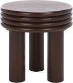 SAFAVIEH Home Collection – Ohana Dark Brown Accent Table, Sculptural Round Side Table, Modern Pedestal Design (ACC2327A)