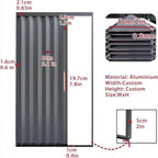 Accordion Door Interior Folding Door with Lock and Key, Kitchen Privacy Door, Home Bedroom Accordion Door Screen, Aluminum Alloy Telescopic Folding Doors Fits 22to 80 Inch Openings (65x82in,A)