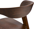 Furniture of America Nazaen III Mid-Century Modern Solid Wood 5-Piece Live Edge Dining Set – 82.5" Brown Table with Upholstered Chairs for Home Kitchen, Dinette, Rich Walnut