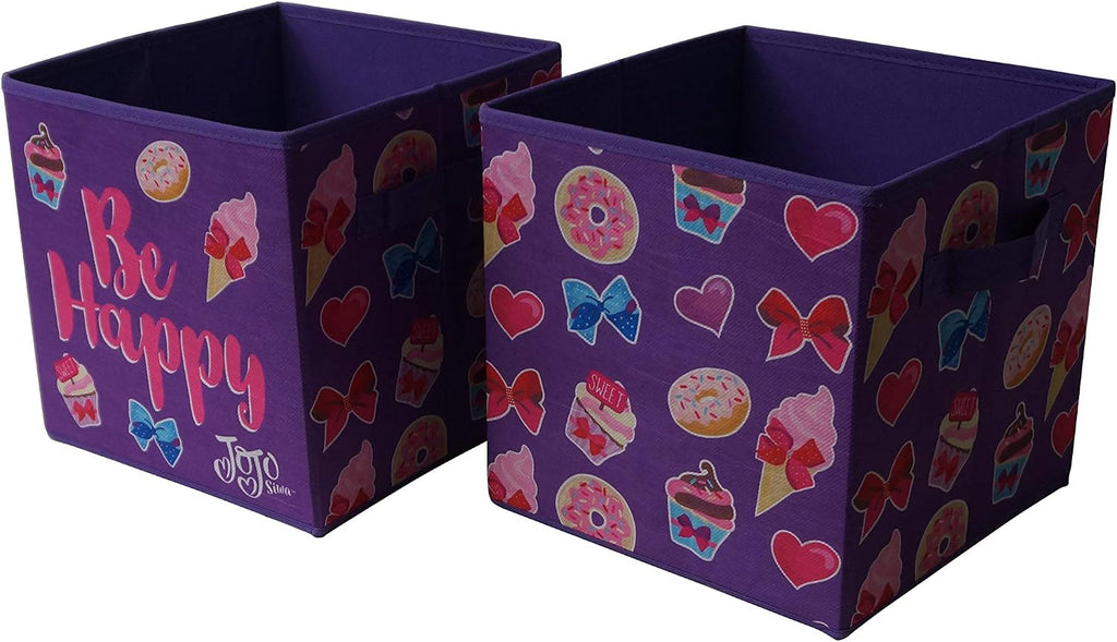 Idea Nuova JoJo Siwa 5 Piece Storage Set Including Collapsible Trunk, 2 Storage Cubes, 1 Sequin Storage Cube and 1 Pop Up Hamper