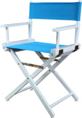 Casual Home 200-01/021-27 Director Chair 18" - Classic Height WhiteFrame/Turquoise Canvas