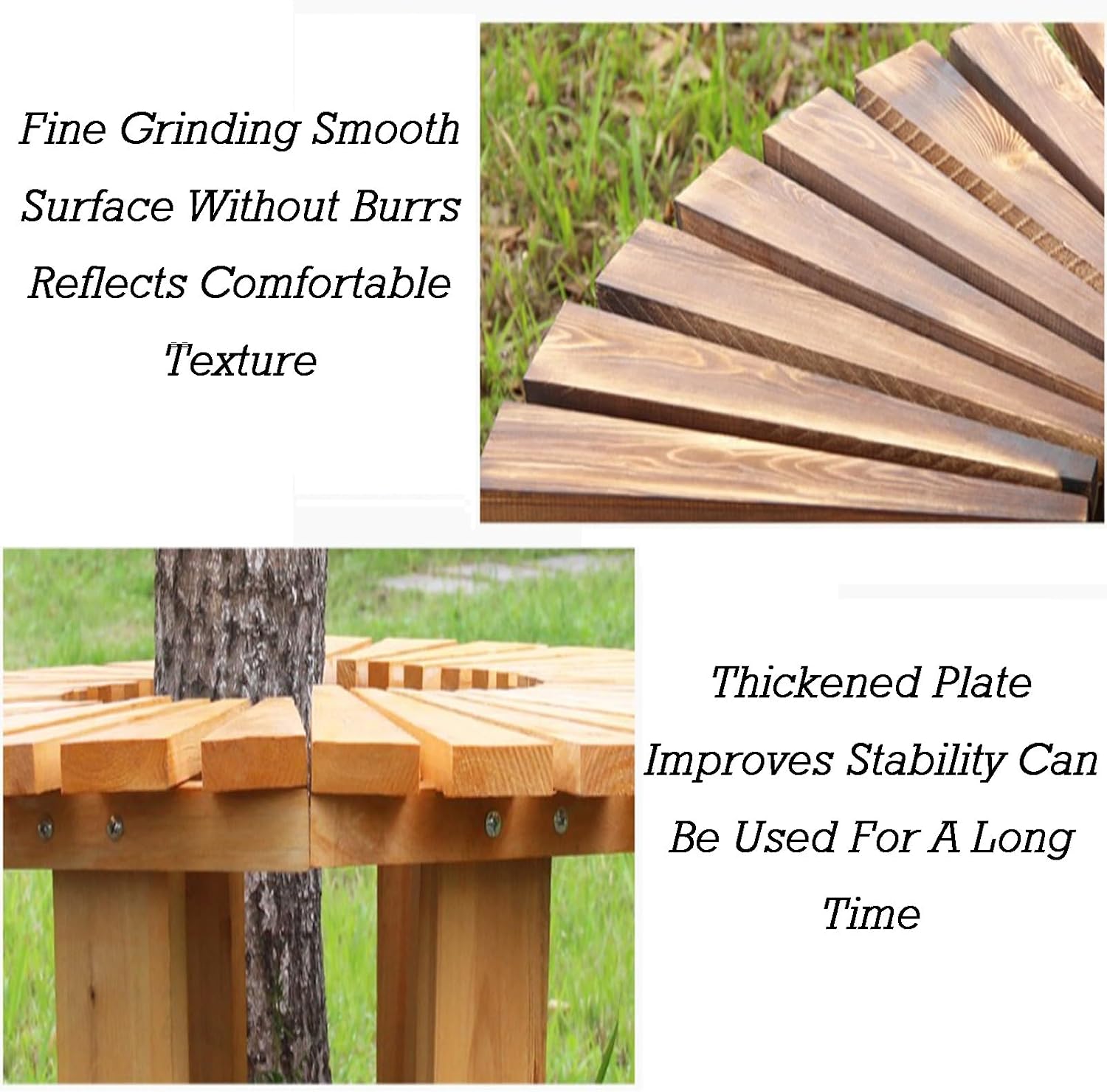 Circular Wooden Patio Wrap Seat Chair,Tree Bench Wrap Around Tree Bench,for Garden,Lawn,Patio,Backyard