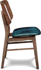 New Classic Furniture Oscar 5-Piece Wood 60" Dining Table Set in Teal