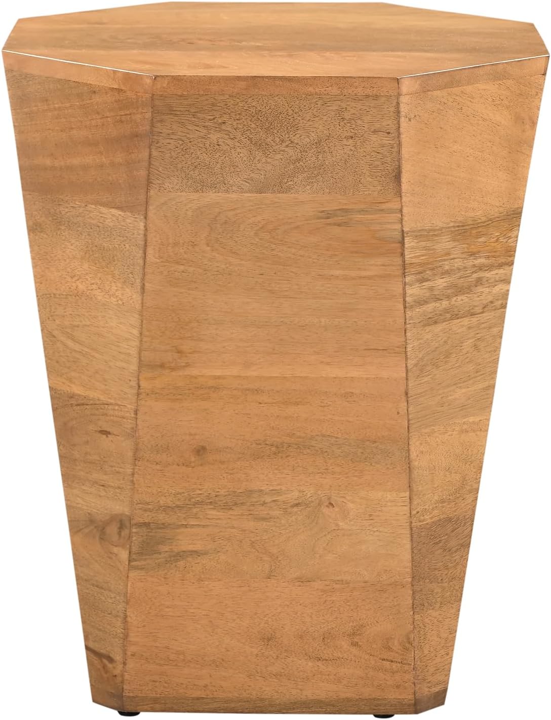 Indoor Side Table for Home Decor | Wooden end Table for Living Room, Bedroom, entryway, Office | Octagonal Modern Contemporary Accent Table for Room Decor | Natural Brown