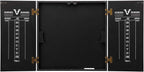Viper Hideaway Dartboard Cabinet Set with Steel-Tip Dart Board, Reversible Board with Baseball Game Option, Two Sets of Darts, Chalk Scoreboards, and Matte Black Finish