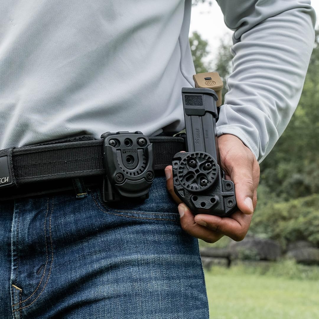 Tek-Mount Mini - Mini Quick Connect Mounting System for Mag Pouches, Tourniquet Pouches and Tactical Duty Gear (On Tek-Lok Belt Attachment with Mounting Hardware)