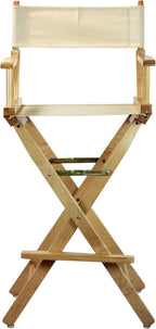 Casual Home 30" Director's Chair Natural Frame-with Wheat Canvas, Bar Height