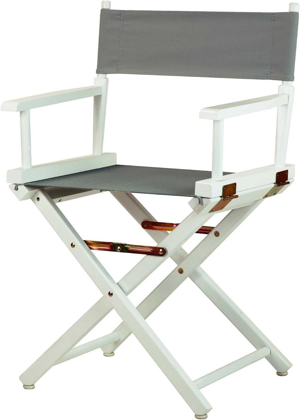 Casual Home 18" Director's Chair White Frame with Grey Canvas