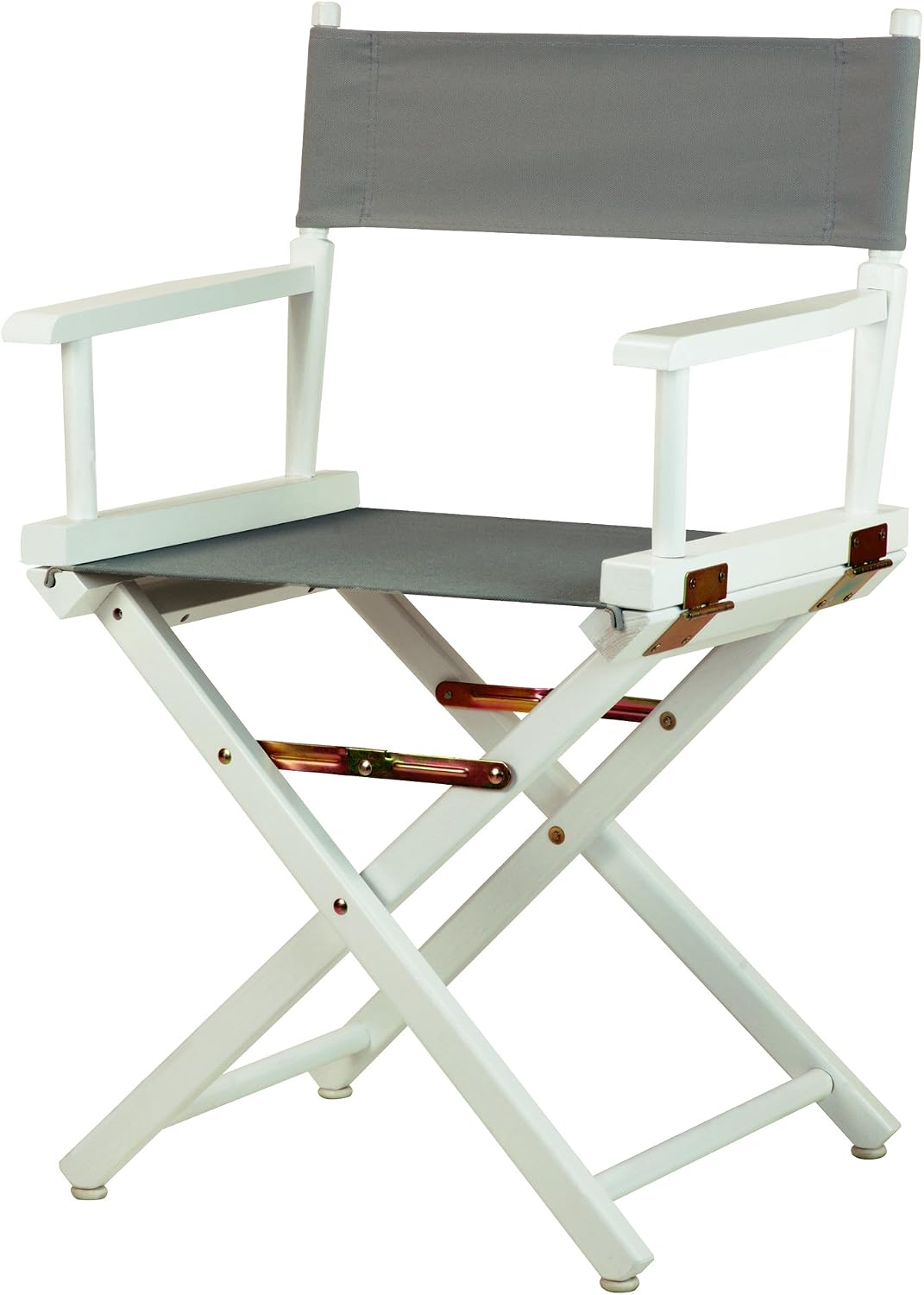 Casual Home 18" Director's Chair White Frame with Grey Canvas