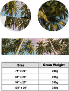 Green Coconut Trees Bed Runners for Queen Size Bed, Decorative Bed Throws for Foot of Bed, Coastal Tropical Plants Pink Blue Bed Runner Sofa Throw Bedding Scarf Protector Slipcover for Bedroom/Hotel