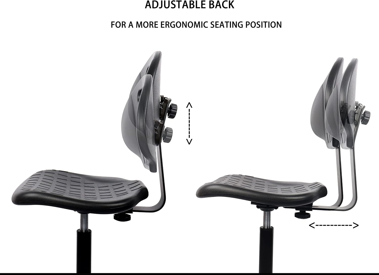 ESD Anti Static Ergonomic Polyurethane Chair Adjustable Height Heavy Duty Easy to Clean for Research, Laboratory and Cleanroom (.Standard Casters, Medium Chair)