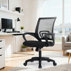 NEO CHAIR Office Desk Computer Chair Ergonomic Mesh Gaming Cushion Seat with Comfy Lumbar Mid Back Support Adjustable Height Swivel Rolling Wheels for Home Task (Mesh Black)