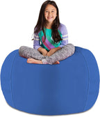 Posh Stuffable Kids Stuffed Animal Storage Bean Bag Chair Cover - Childrens Toy Organizer, X-Large 48" - Solid Royal Blue