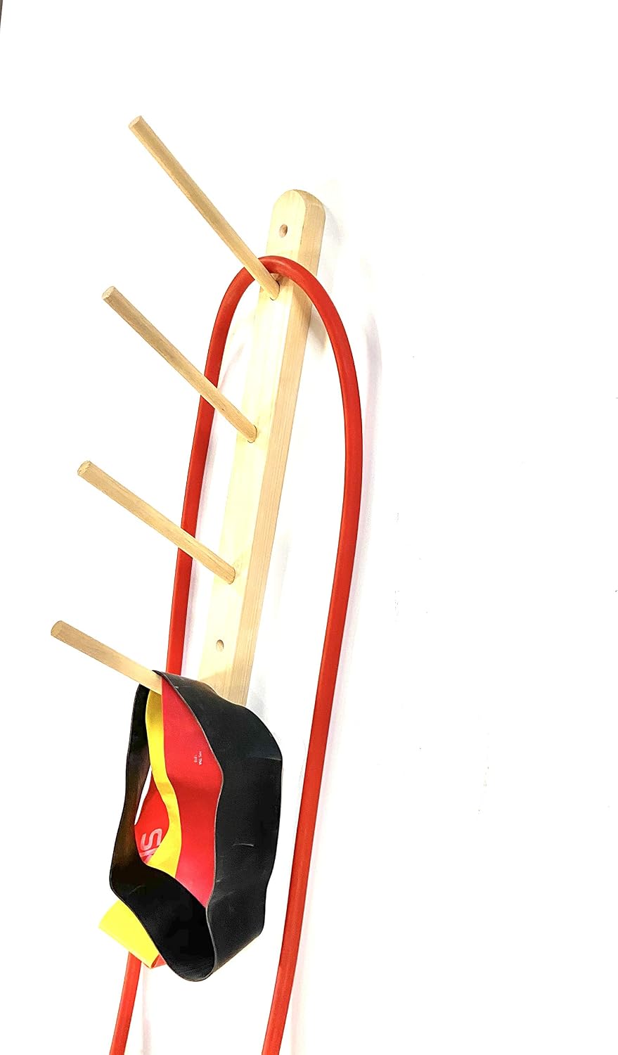 Wood Storage Rack 4 Pegs for Storage Needs, Ribbons, Workout, Ect...