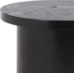SAFAVIEH Home Collection - Ekon Round Pedestal End Table, Modern Black Finish, Fully Assembled (ACC2301A)