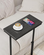 TUTOTAK End Table, Side Table, Tall Couch Table, Sofa Table, Living Room, Bed Room, Black TB01BK083