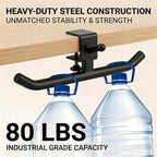 Desk Hook for Bag, Adjustable Purse Hook for Table (1-4cm/0.39-1.45in), Heavy Duty Carbon Steel Backpack Hanger, 80lb Capacity Clamp-On Bag Holder for Office, Classroom, Cafe, Home, and Gaming (Black)