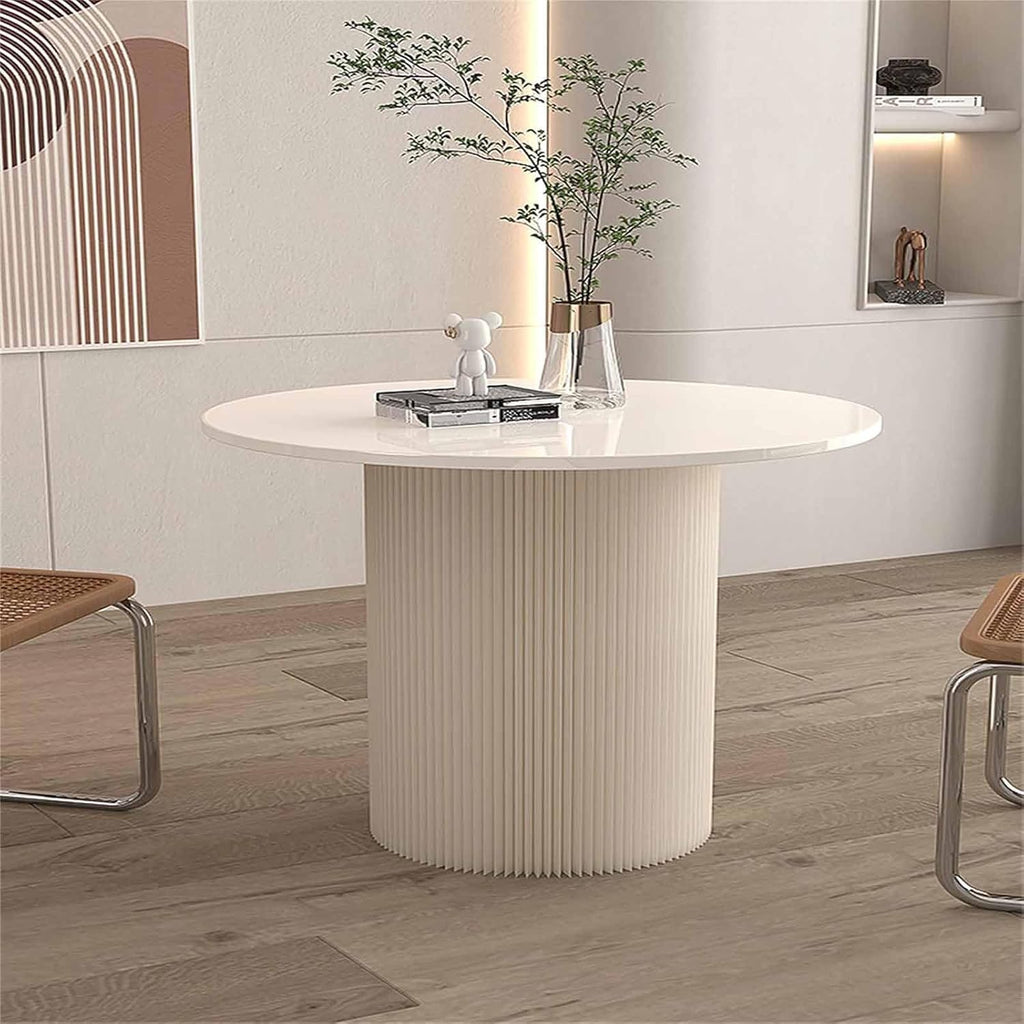Round Folding Table,Small Portable Table,Side Table,End Table,Dining Table,Circle Table,Ideal for Small Space,Dining Room,Kitchen,Shopping Mall,Exhibitions,Modern and Minimalist Design