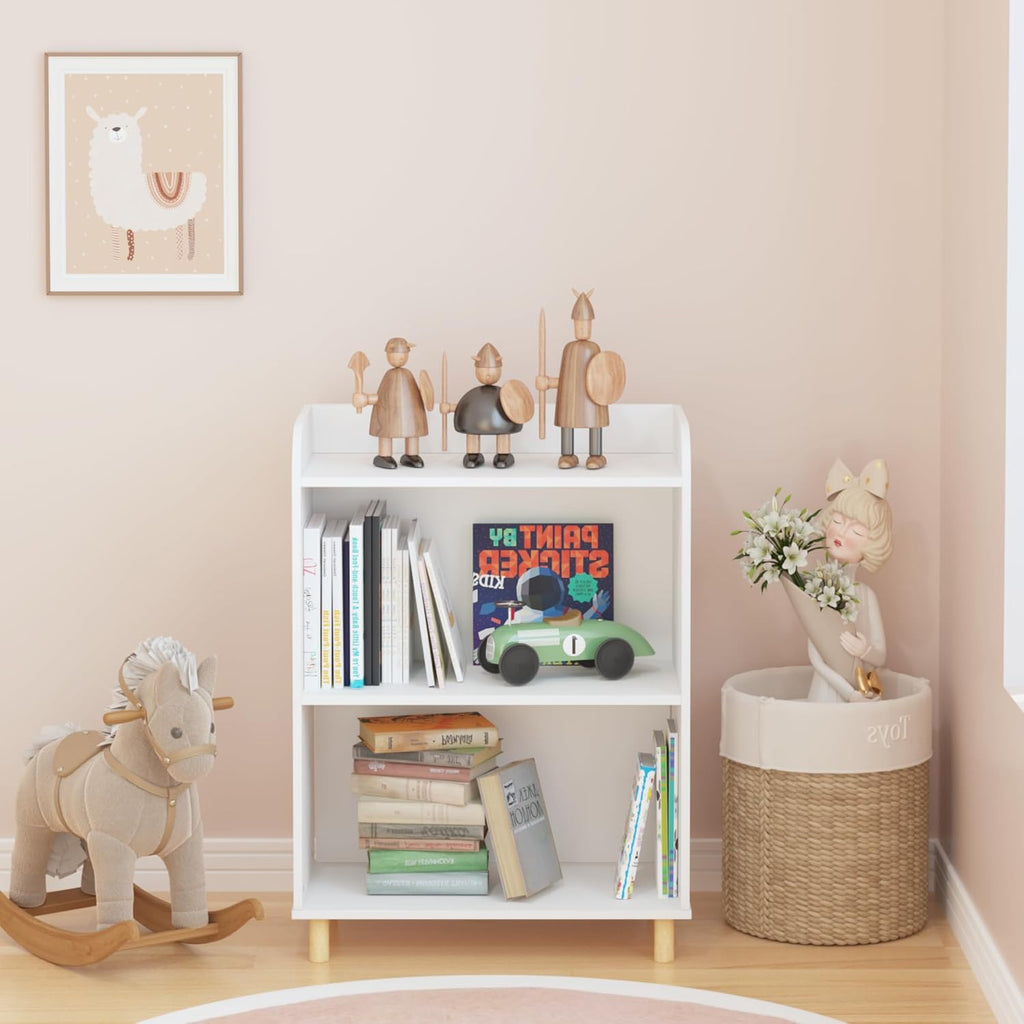 3 Tier Bookcase, Book Display, Bookshelf Toy Storage Cabinet Organizer for Room, Playroom, Nursery