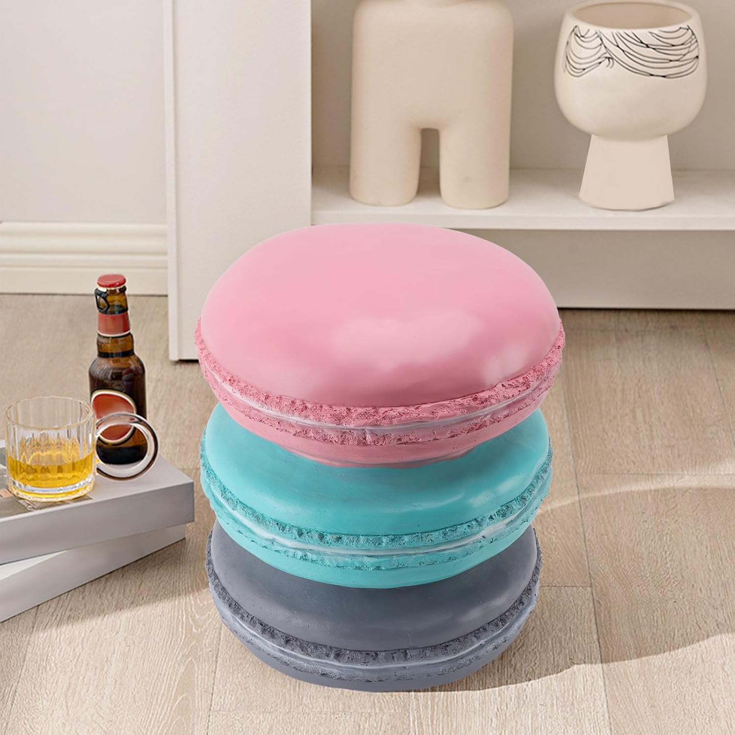 Generic Fun Food Shoe Stool, Cute Food Shoe Stool, Durable Material, Compact Design, Ergonomic Seat, Unique Home Decoration, Suitable for Living Room