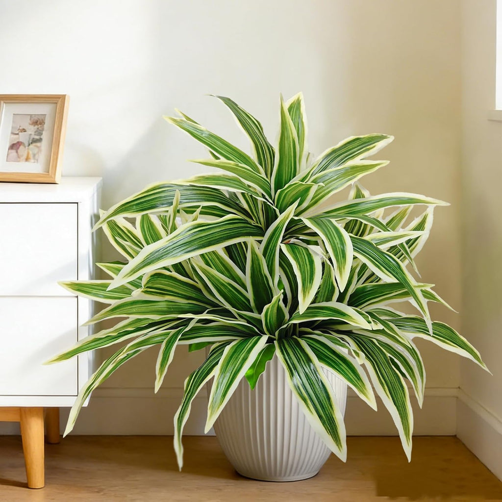 3Pcs Fake Ferns, Faux Outdoor Plants UV Resistant,3D Real Touch Fake Plants Total 60 Blades,Weatherproof Artificial Plants Outdoor Indoor for Garden Porch Home Office Decor