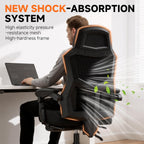 GTPLAYER Computer Chair with Adjustable Footrest, Ergonomic Gaming Chair with Headrest and Lumbar Support, Breathable Mesh Office Chair for Adults, High Back Reclining Desk Chair for Gaming and Office