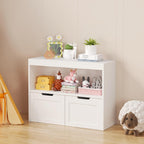 Book Organizer, Toy Storage Cabinet Organizer, White
