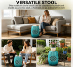 Bestargot Ceramic Drum Stool, Kiln-Turned Round Guzheng Stool, Shoe-Changing Stool, Dressing Bench, Garden Decoration Chair.