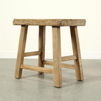 Artissance Approx. 22-26" Wide 14-16" Deep Vintage Accent Table with Unique Top Weathered Natural
