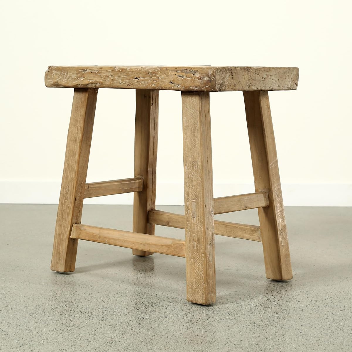Artissance Approx. 22-26" Wide 14-16" Deep Vintage Accent Table with Unique Top Weathered Natural