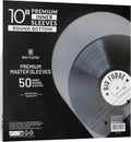 Big Fudge Vinyl Premium 10-Inch Round Bottom Inner Vinyl Sleeves - Anti Static Rice Paper for Dust-Free Records - Covers for Vinyl Record Storage & Vinyl Accessories - 50pcs Pack