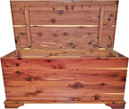DutchCrafters Rustic Solid Wood Natural Wooden Cedar Chest, Aromatic Cedar Scent - Linen Blanket Storage Chest, Clothes Storage Trunk, End of Bed Storage Bench - Amish Made in USA (42" Width)